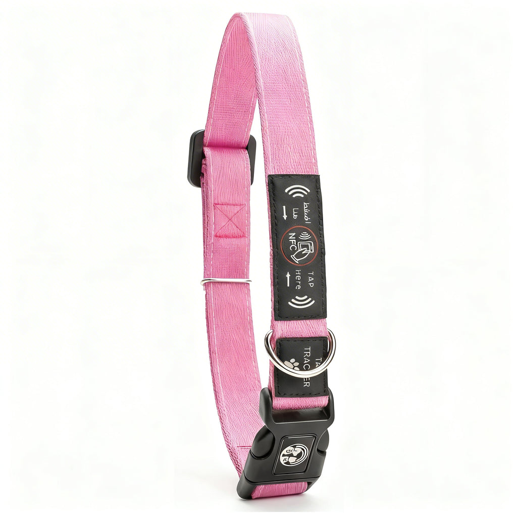 NFC Smart Dog Collar – Pink